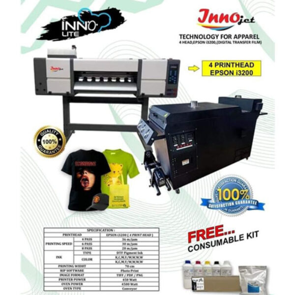 PRINTER DTF INNOJET 4Head with OVEN CONVEYOR
